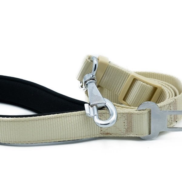 Doggie Dokuma Emniyet Kemerli Köpek Gezdirme Tasma Aparatı Medium Haki 2.5x80-120 Cm Doggie Dokuma Emniyet Kemerli Köpek Gezdirme Tasma Aparatı Medium Haki 2.5x80-120 Cm