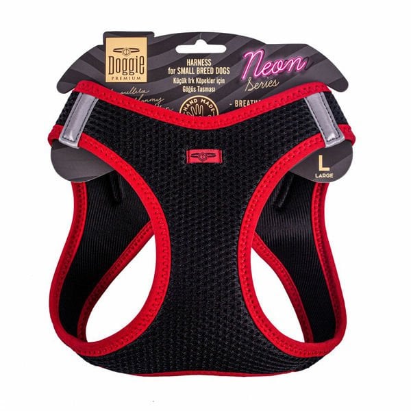 Doggie Havalı Dokuma Neon Küçük Irk Köpek Göğüs Tasması Large Kırmızı 42-48 Cm Doggie Havalı Dokuma Neon Küçük Irk Köpek Göğüs Tasması Large Kırmızı 42-48 Cm