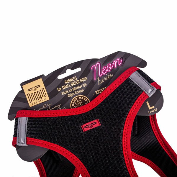 Doggie Havalı Dokuma Neon Küçük Irk Köpek Göğüs Tasması Large Kırmızı 42-48 Cm Doggie Havalı Dokuma Neon Küçük Irk Köpek Göğüs Tasması Large Kırmızı 42-48 Cm