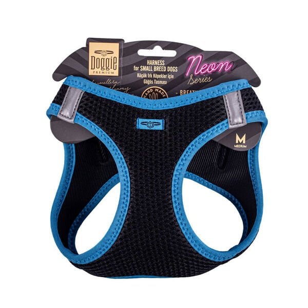 Doggie Havalı Dokuma Neon Küçük Irk Köpek Göğüs Tasması Medium Mavi 38-44 Cm Doggie Havalı Dokuma Neon Küçük Irk Köpek Göğüs Tasması Medium Mavi 38-44 Cm