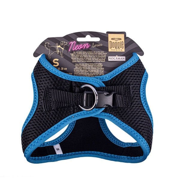 Doggie Havalı Dokuma Neon Küçük Irk Köpek Göğüs Tasması Small Mavi 32-38 Cm Doggie Havalı Dokuma Neon Küçük Irk Köpek Göğüs Tasması Small Mavi 32-38 Cm