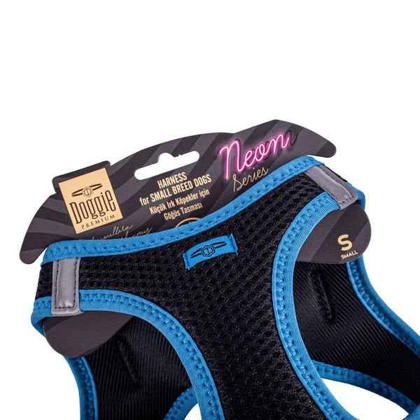 Doggie Havalı Dokuma Neon Küçük Irk Köpek Göğüs Tasması Small Mavi 32-38 Cm Doggie Havalı Dokuma Neon Küçük Irk Köpek Göğüs Tasması Small Mavi 32-38 Cm