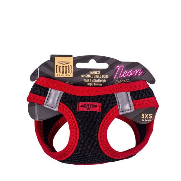 Doggie Havalı Dokuma Neon Küçük Irk Köpek Göğüs Tasması Xxxsmall Kırmızı 22-26 Cm Doggie Havalı Dokuma Neon Küçük Irk Köpek Göğüs Tasması Xxxsmall Kırmızı 22-26 Cm
