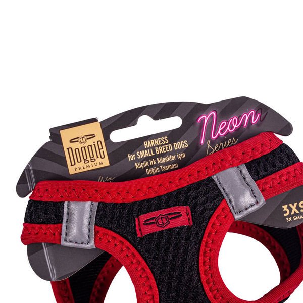 Doggie Havalı Dokuma Neon Küçük Irk Köpek Göğüs Tasması Xxxsmall Kırmızı 22-26 Cm Doggie Havalı Dokuma Neon Küçük Irk Köpek Göğüs Tasması Xxxsmall Kırmızı 22-26 Cm
