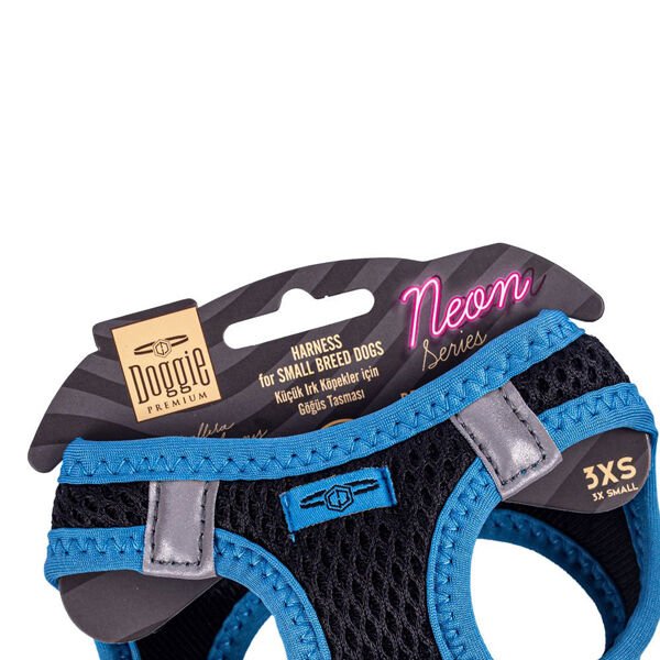 Doggie Havalı Dokuma Neon Küçük Irk Köpek Göğüs Tasması Xxxsmall Mavi 22-26 Cm Doggie Havalı Dokuma Neon Küçük Irk Köpek Göğüs Tasması Xxxsmall Mavi 22-26 Cm