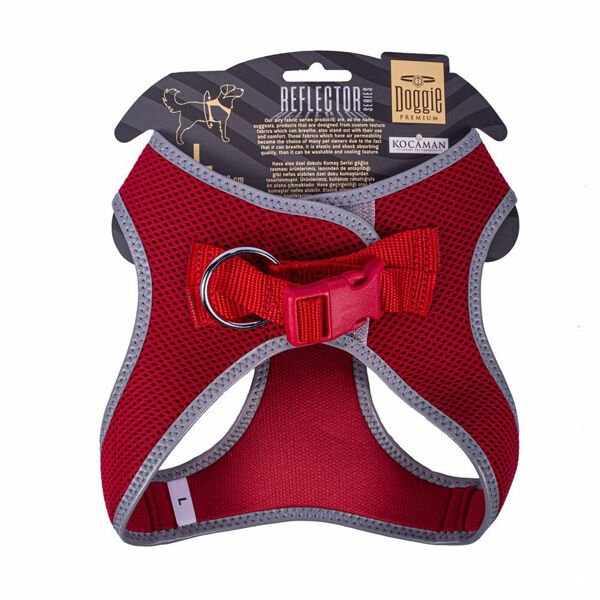 Doggie Havalı Dokuma Reflektör Küçük Irk Köpek Göğüs Tasması Large Kırmızı 42-48 Cm Doggie Havalı Dokuma Reflektör Küçük Irk Köpek Göğüs Tasması Large Kırmızı 42-48 Cm