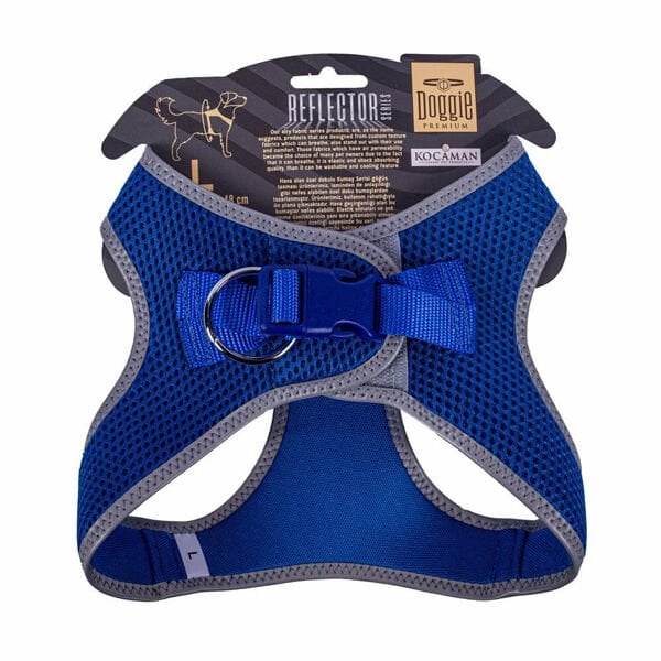 Doggie Havalı Dokuma Reflektör Küçük Irk Köpek Göğüs Tasması Large Mavi 42-48 Cm Doggie Havalı Dokuma Reflektör Küçük Irk Köpek Göğüs Tasması Large Mavi 42-48 Cm