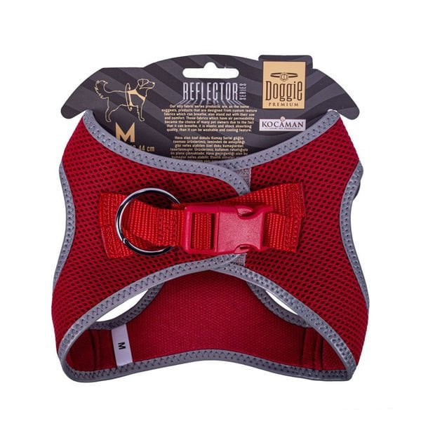 Doggie Havalı Dokuma Reflektör Küçük Irk Köpek Göğüs Tasması Medium Kırmızı 38-44 Cm Doggie Havalı Dokuma Reflektör Küçük Irk Köpek Göğüs Tasması Medium Kırmızı 38-44 Cm
