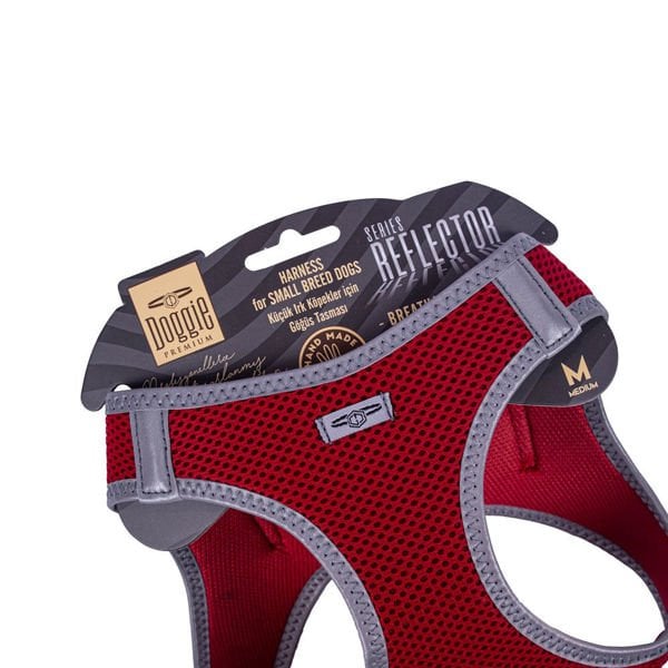 Doggie Havalı Dokuma Reflektör Küçük Irk Köpek Göğüs Tasması Medium Kırmızı 38-44 Cm Doggie Havalı Dokuma Reflektör Küçük Irk Köpek Göğüs Tasması Medium Kırmızı 38-44 Cm