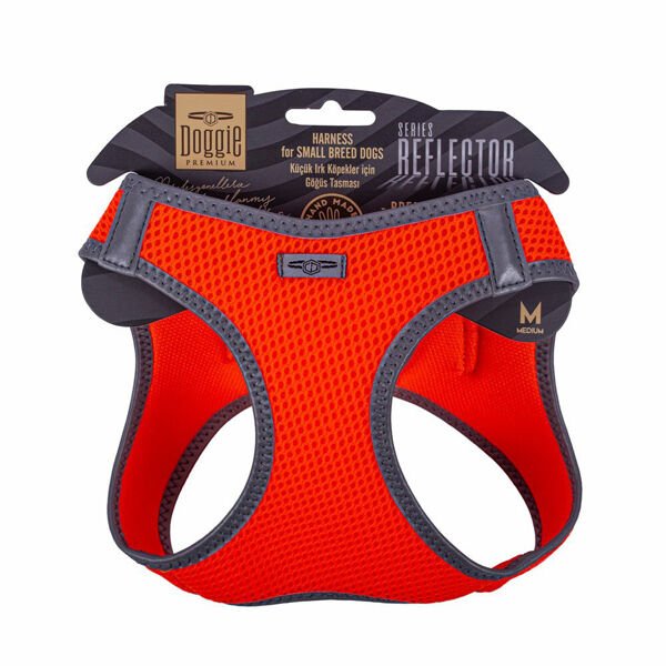 Doggie Havalı Dokuma Reflektör Küçük Irk Köpek Göğüs Tasması Medium Turuncu 38-44 Cm Doggie Havalı Dokuma Reflektör Küçük Irk Köpek Göğüs Tasması Medium Turuncu 38-44 Cm