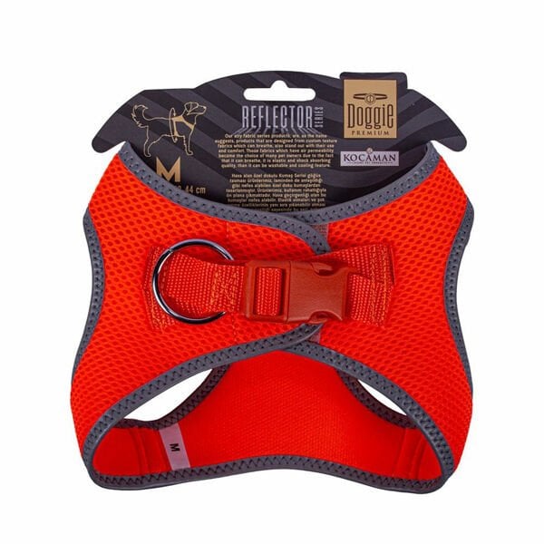 Doggie Havalı Dokuma Reflektör Küçük Irk Köpek Göğüs Tasması Medium Turuncu 38-44 Cm Doggie Havalı Dokuma Reflektör Küçük Irk Köpek Göğüs Tasması Medium Turuncu 38-44 Cm
