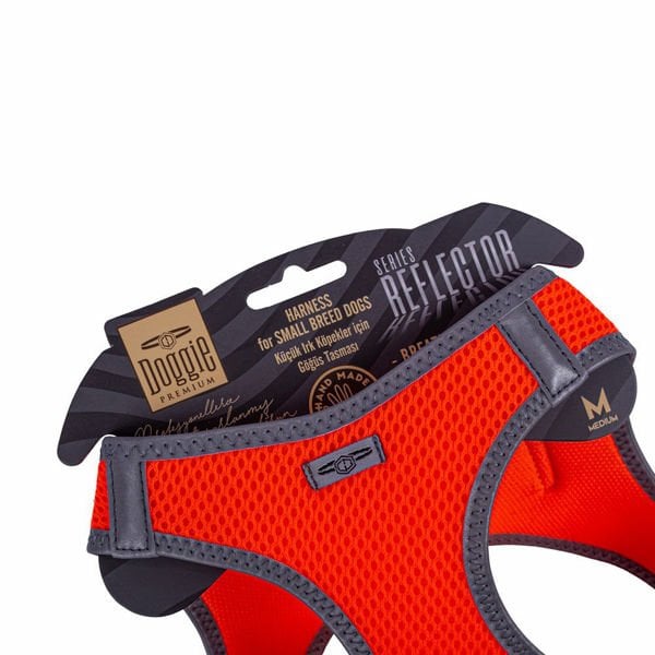 Doggie Havalı Dokuma Reflektör Küçük Irk Köpek Göğüs Tasması Medium Turuncu 38-44 Cm Doggie Havalı Dokuma Reflektör Küçük Irk Köpek Göğüs Tasması Medium Turuncu 38-44 Cm