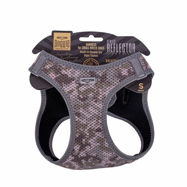 Doggie Havalı Dokuma Reflektör Küçük Irk Köpek Göğüs Tasması Small Kamuflaj 32-38 Cm Doggie Havalı Dokuma Reflektör Küçük Irk Köpek Göğüs Tasması Small Kamuflaj 32-38 Cm