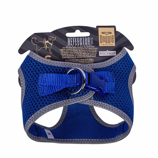 Doggie Havalı Dokuma Reflektör Küçük Irk Köpek Göğüs Tasması Small Mavi 32-38 Cm Doggie Havalı Dokuma Reflektör Küçük Irk Köpek Göğüs Tasması Small Mavi 32-38 Cm