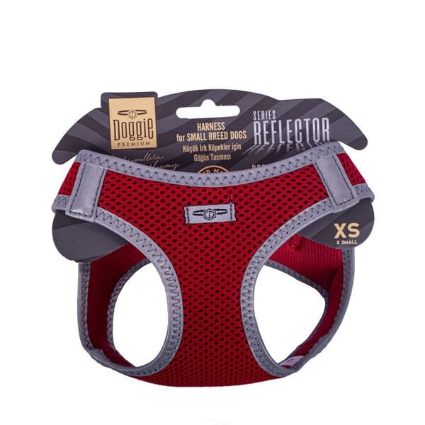Doggie Havalı Dokuma Reflektör Küçük Irk Köpek Göğüs Tasması Xsmall Kırmızı 30-34 Cm Doggie Havalı Dokuma Reflektör Küçük Irk Köpek Göğüs Tasması Xsmall Kırmızı 30-34 Cm