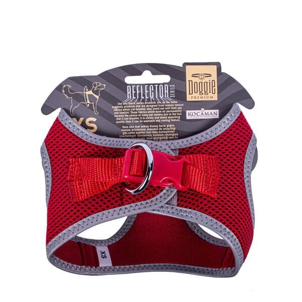 Doggie Havalı Dokuma Reflektör Küçük Irk Köpek Göğüs Tasması Xsmall Kırmızı 30-34 Cm Doggie Havalı Dokuma Reflektör Küçük Irk Köpek Göğüs Tasması Xsmall Kırmızı 30-34 Cm