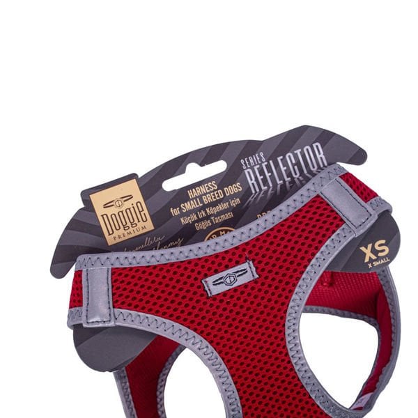 Doggie Havalı Dokuma Reflektör Küçük Irk Köpek Göğüs Tasması Xsmall Kırmızı 30-34 Cm Doggie Havalı Dokuma Reflektör Küçük Irk Köpek Göğüs Tasması Xsmall Kırmızı 30-34 Cm