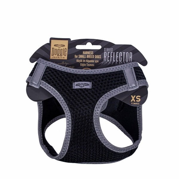 Doggie Havalı Dokuma Reflektör Küçük Irk Köpek Göğüs Tasması Xsmall Siyah 30-34 Cm Doggie Havalı Dokuma Reflektör Küçük Irk Köpek Göğüs Tasması Xsmall Siyah 30-34 Cm