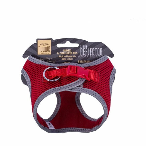 Doggie Havalı Dokuma Reflektör Küçük Irk Köpek Göğüs Tasması Xxsmall Kırmızı 26-30 Cm Doggie Havalı Dokuma Reflektör Küçük Irk Köpek Göğüs Tasması Xxsmall Kırmızı 26-30 Cm