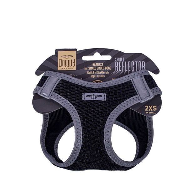 Doggie Havalı Dokuma Reflektör Küçük Irk Köpek Göğüs Tasması Xxsmall Siyah 26-30 Cm Doggie Havalı Dokuma Reflektör Küçük Irk Köpek Göğüs Tasması Xxsmall Siyah 26-30 Cm