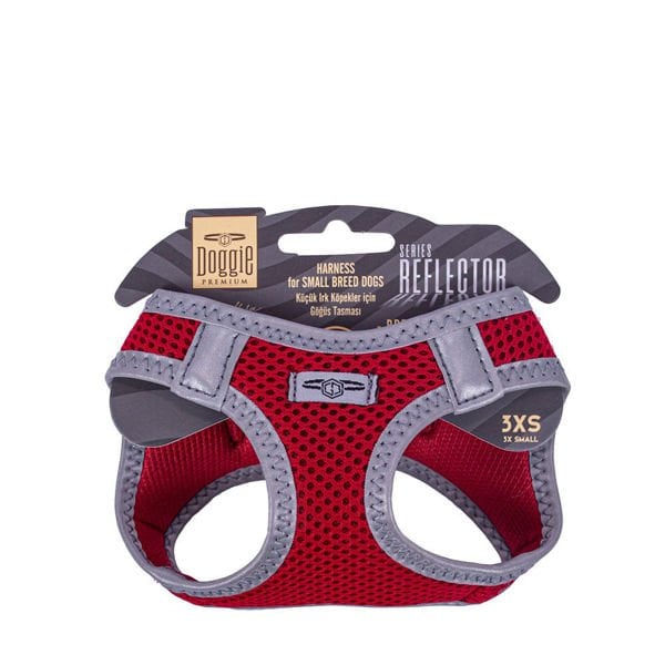 Doggie Havalı Dokuma Reflektör Küçük Irk Köpek Göğüs Tasması Xxxsmall Kırmızı 22-26 Cm Doggie Havalı Dokuma Reflektör Küçük Irk Köpek Göğüs Tasması Xxxsmall Kırmızı 22-26 Cm