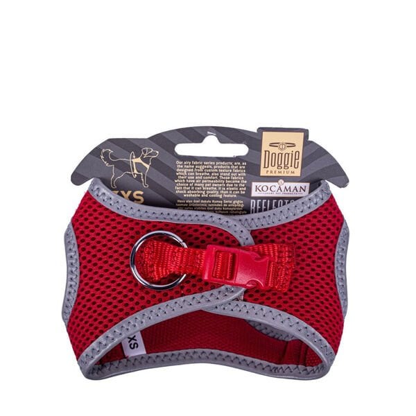 Doggie Havalı Dokuma Reflektör Küçük Irk Köpek Göğüs Tasması Xxxsmall Kırmızı 22-26 Cm Doggie Havalı Dokuma Reflektör Küçük Irk Köpek Göğüs Tasması Xxxsmall Kırmızı 22-26 Cm