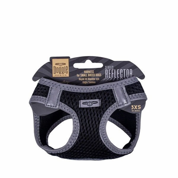 Doggie Havalı Dokuma Reflektör Küçük Irk Köpek Göğüs Tasması Xxxsmall Siyah 22-26 Cm Doggie Havalı Dokuma Reflektör Küçük Irk Köpek Göğüs Tasması Xxxsmall Siyah 22-26 Cm