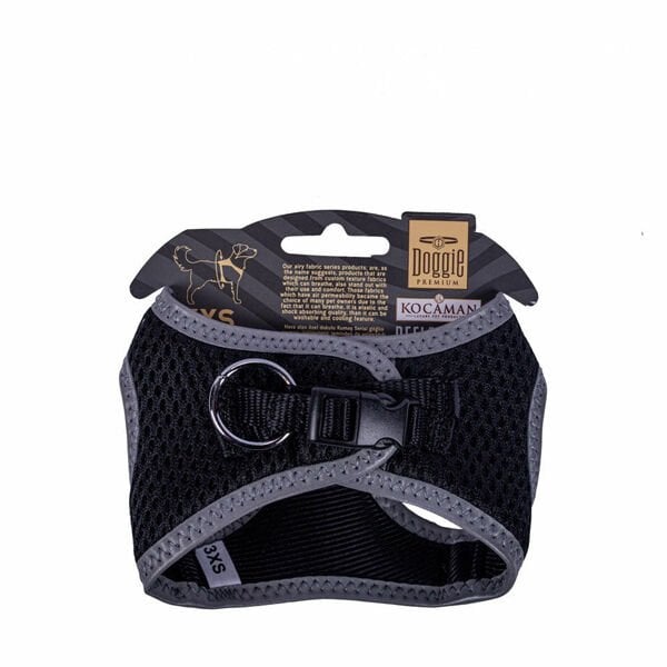 Doggie Havalı Dokuma Reflektör Küçük Irk Köpek Göğüs Tasması Xxxsmall Siyah 22-26 Cm Doggie Havalı Dokuma Reflektör Küçük Irk Köpek Göğüs Tasması Xxxsmall Siyah 22-26 Cm