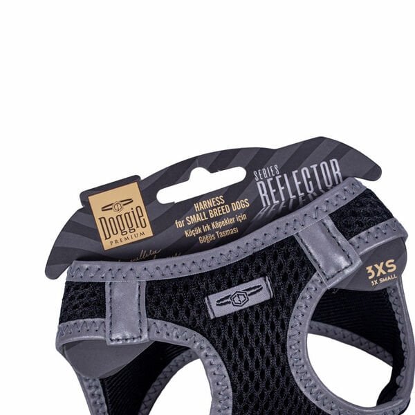 Doggie Havalı Dokuma Reflektör Küçük Irk Köpek Göğüs Tasması Xxxsmall Siyah 22-26 Cm Doggie Havalı Dokuma Reflektör Küçük Irk Köpek Göğüs Tasması Xxxsmall Siyah 22-26 Cm