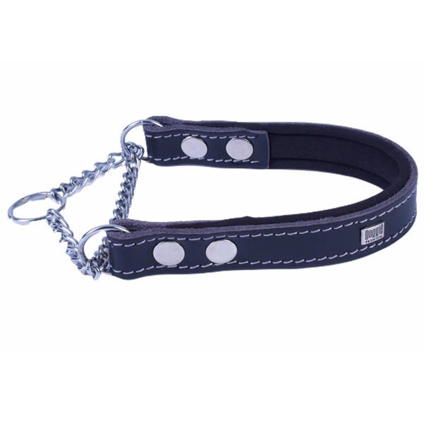 Doggie Konfor Deri Zincirli Köpek Boğma Tasma Medium Siyah 2x35-45 Cm Doggie Konfor Deri Zincirli Köpek Boğma Tasma Medium Siyah 2x35-45 Cm