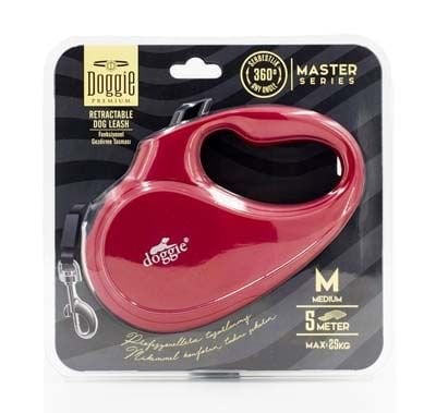 Doggie Master Otomatik Köpek Uzatma Tasması Medium Kırmızı 25 Kg 5 Mt Doggie Master Otomatik Köpek Uzatma Tasması Medium Kırmızı 25 Kg 5 Mt