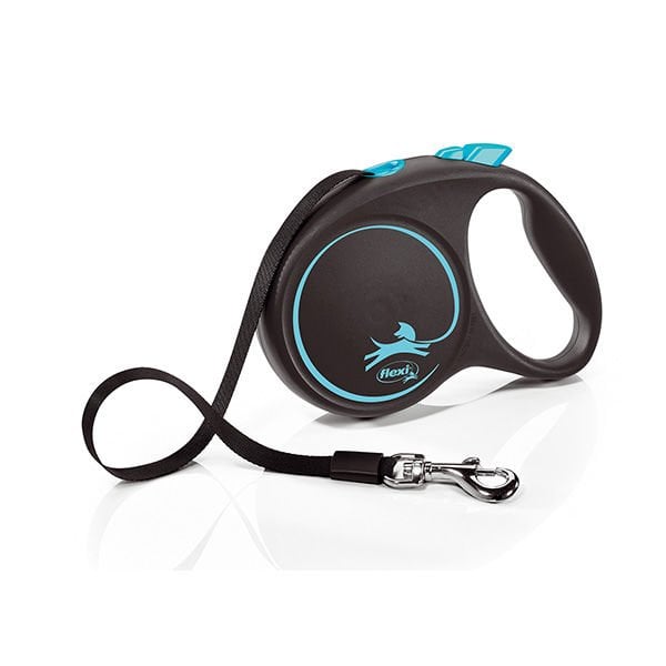 Flexi Black Design Şerit Otomatik Köpek Gezdirme Tasması Mavi Large 5 Mt Flexi Black Design Şerit Otomatik Köpek Gezdirme Tasması Mavi Large 5 Mt