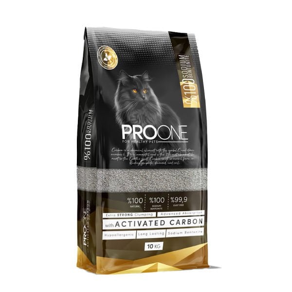 Pro One Hypoallergenic Aktif Karbonlu İnce Taneli Sodyum Bentonit Kedi Kumu 10 Kg Pro One Hypoallergenic Aktif Karbonlu İnce Taneli Sodyum Bentonit Kedi Kumu 10 Kg