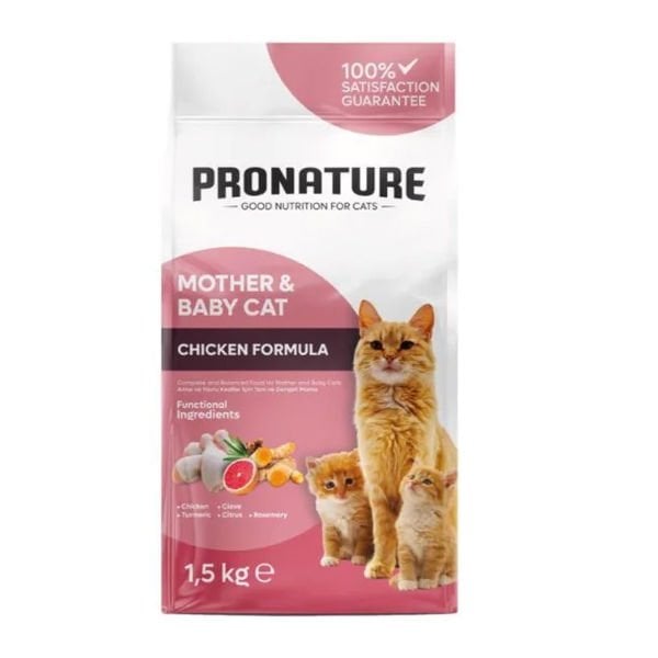 Pronature Mother&Baby Cat Tavuklu Anne ve Yavru Kedi Maması 1.5 Kg Pronature Mother&Baby Cat Tavuklu Anne ve Yavru Kedi Maması 1.5 Kg