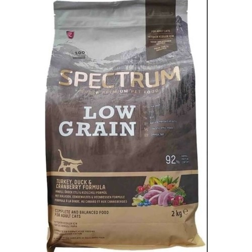 Spectrum Düşük Tahıllı Hindili Ördekli ve Yaban Mersinli Yetişkin Kedi Maması 2 Kg Spectrum Düşük Tahıllı Hindili Ördekli ve Yaban Mersinli Yetişkin Kedi Maması 2 Kg