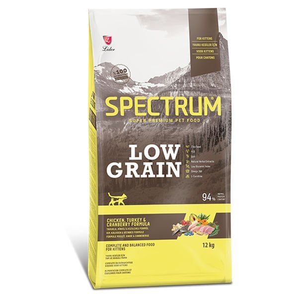 Spectrum Düşük Tahıllı Tavuklu Hindili ve Yaban Mersinli Yavru Kedi Maması 12 Kg Spectrum Düşük Tahıllı Tavuklu Hindili ve Yaban Mersinli Yavru Kedi Maması 12 Kg