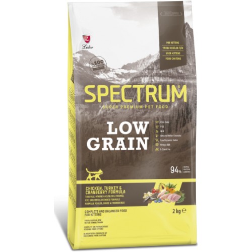 Spectrum Düşük Tahıllı Tavuklu Hindili ve Yaban Mersinli Yavru Kedi Maması 2 Kg Spectrum Düşük Tahıllı Tavuklu Hindili ve Yaban Mersinli Yavru Kedi Maması 2 Kg