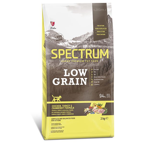 Spectrum Düşük Tahıllı Tavuklu Hindili ve Yaban Mersinli Yavru Kedi Maması 2 Kg Spectrum Düşük Tahıllı Tavuklu Hindili ve Yaban Mersinli Yavru Kedi Maması 2 Kg